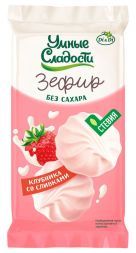 Зефир &quot;Умные сладости&quot; со стевией, клубника со сливками Di&amp;Di (50 г)
